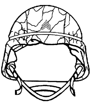 Army helmet drawing.