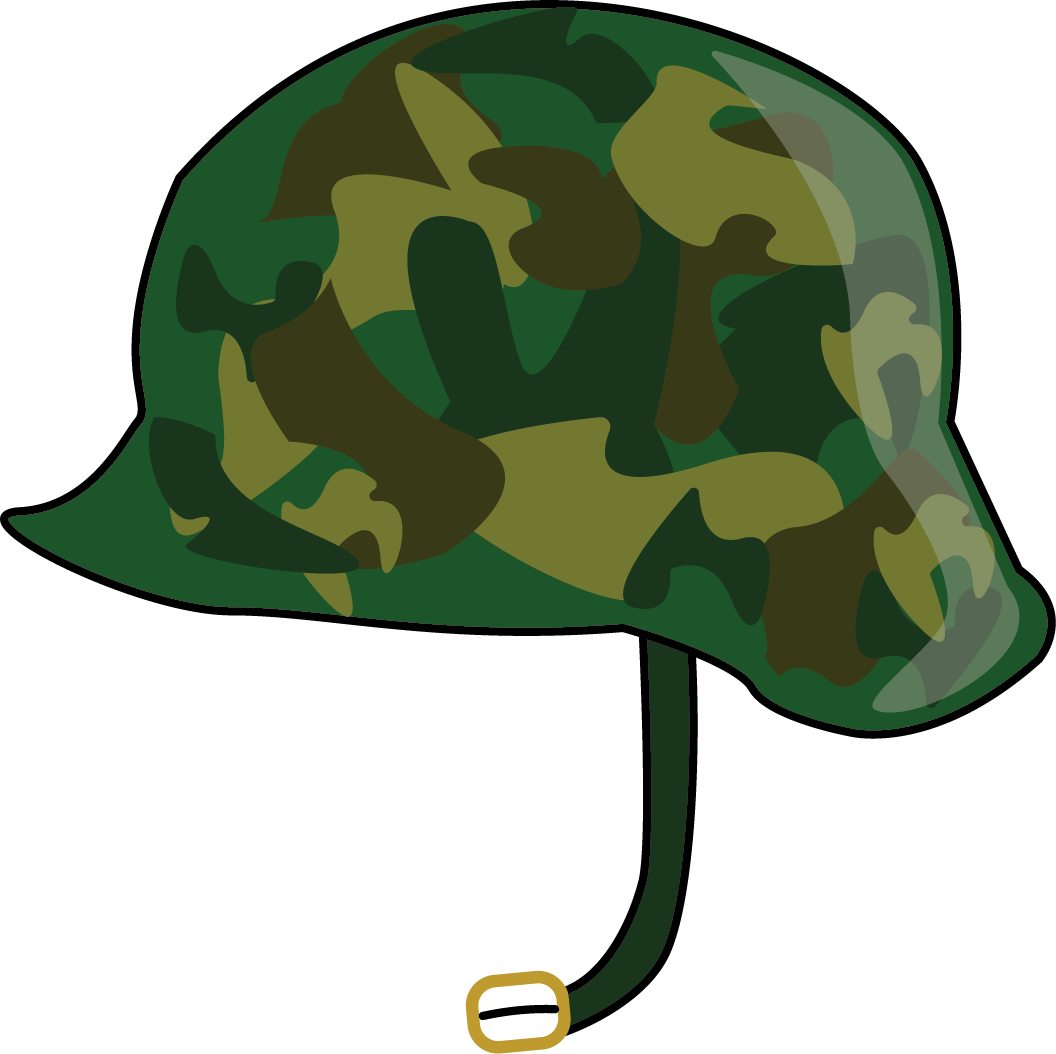 Cartoon Army Helmet - Army Military