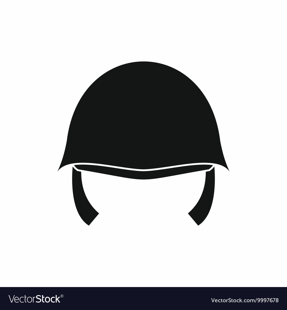 Military helmet icon simple style