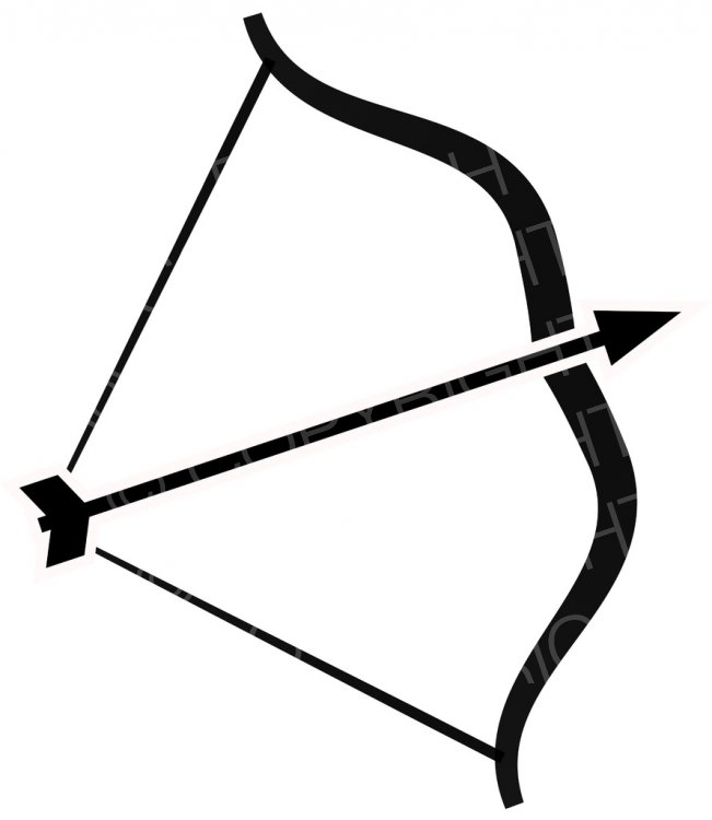 Bow and Arrow Black and White Prawny Clip Art