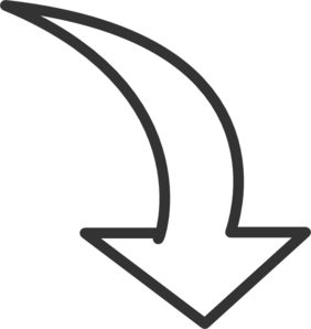 White curved arrow.