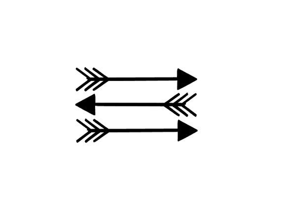 arrow clipart black and white decorative