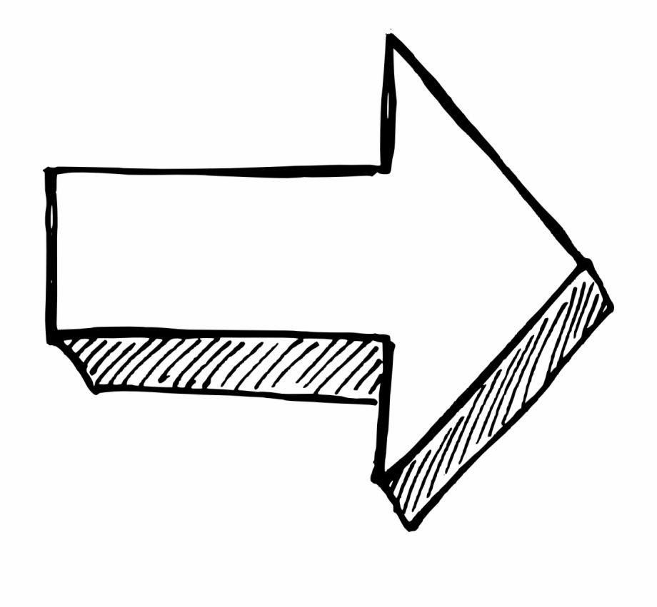 arrow clipart black and white sketch
