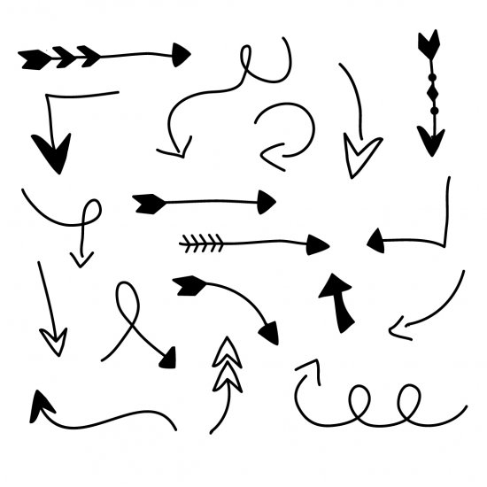 Arrows clipart calligraphy.
