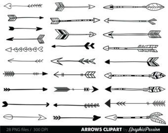 Hand drawn arrows.