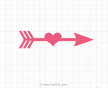 Arrow Heart Svg Clip Art