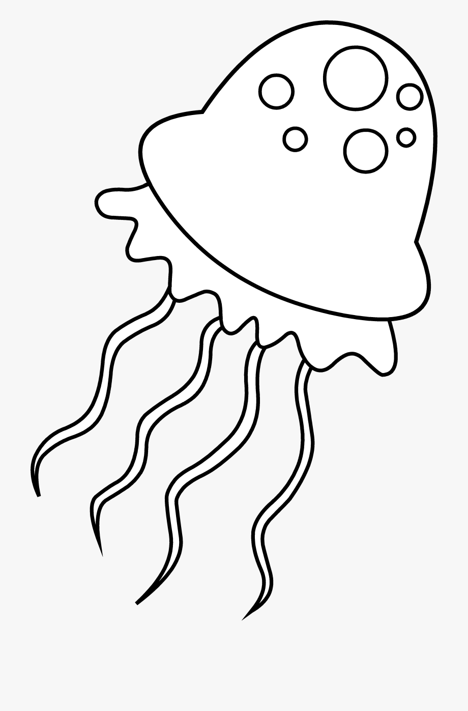 Jellyfish coloring page.