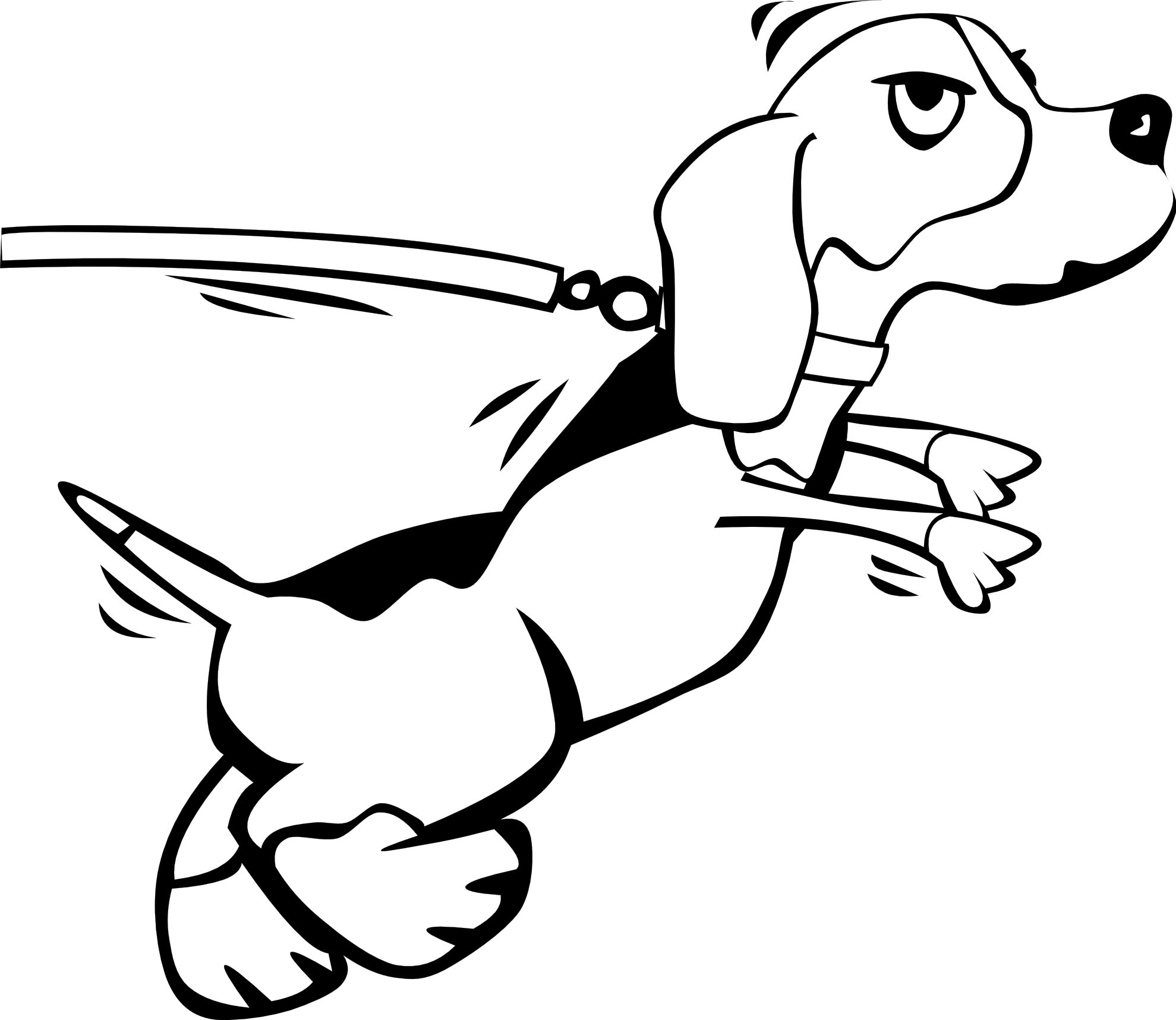 Free Black And White Dog Cartoon, Download Free Clip Art