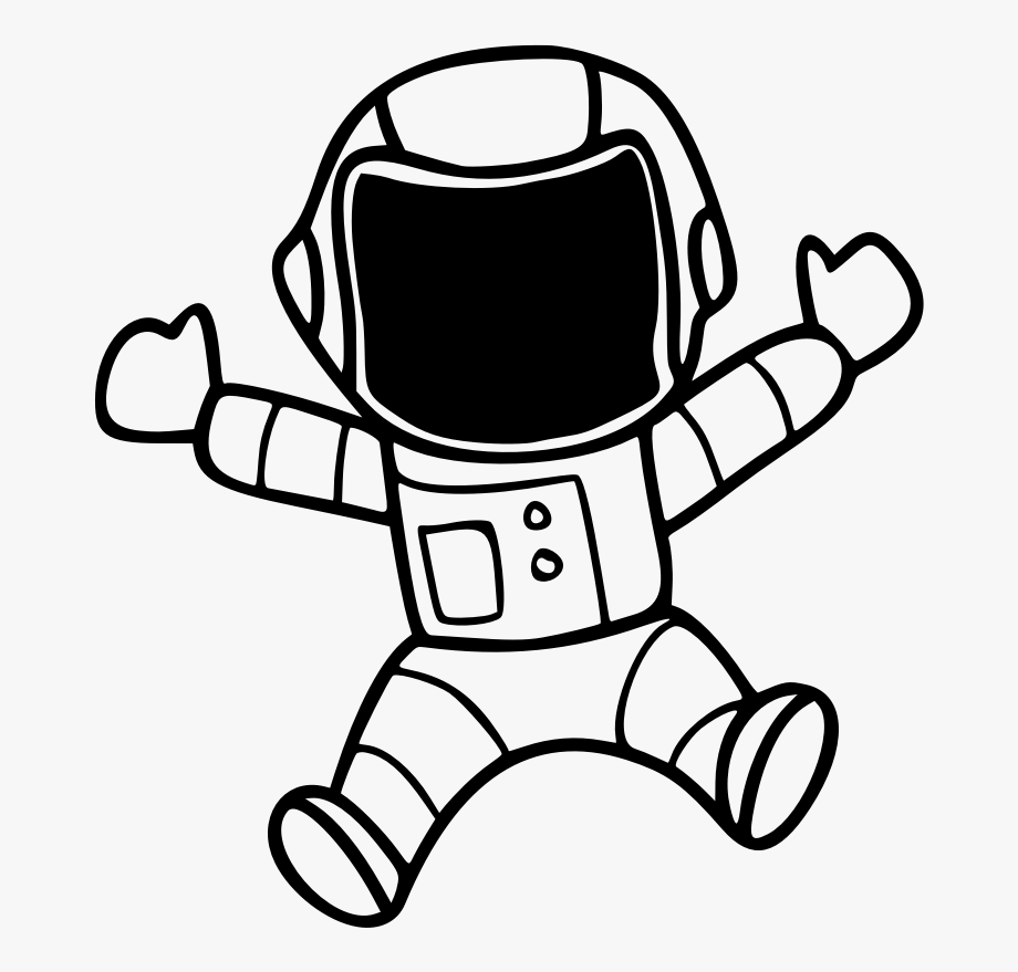 Astronaut Space Suit Outer Space Line Art Spaceman