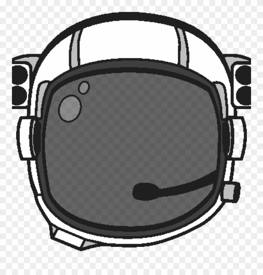 astronaut clipart black and white helmet