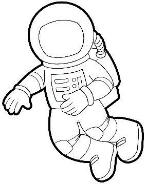 Astronaut clipart outline, Astronaut outline Transparent