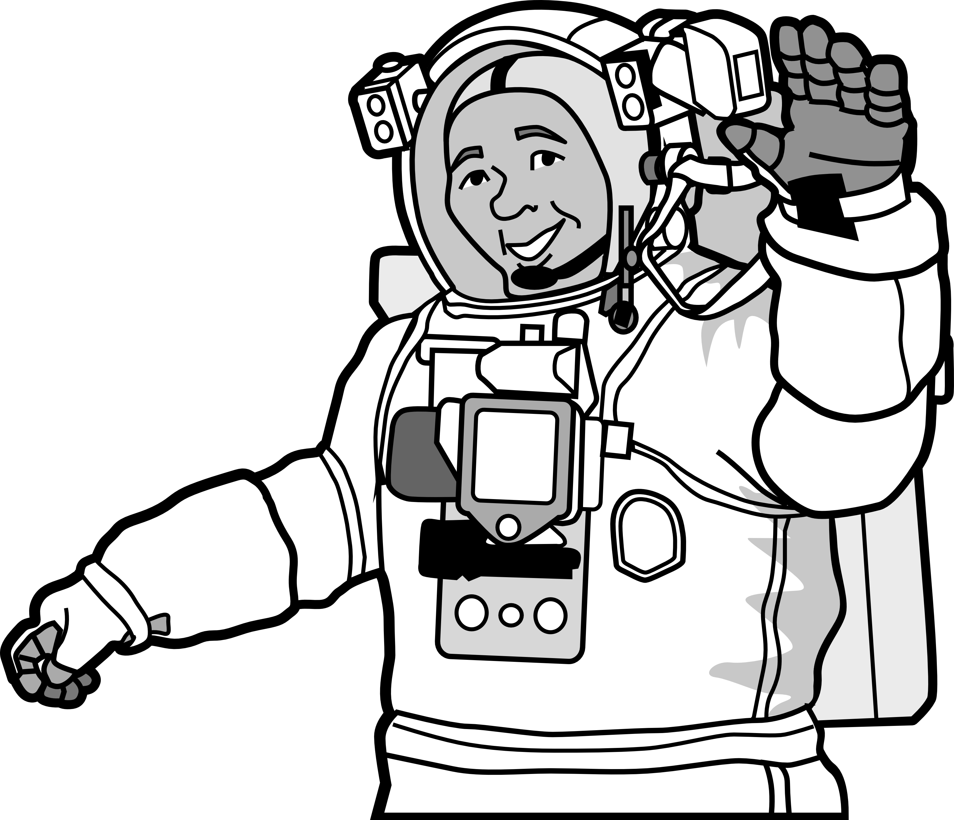 Free Astronaut Clipart Black And White, Download Free Clip