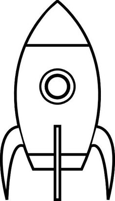 astronaut clipart black and white rocket