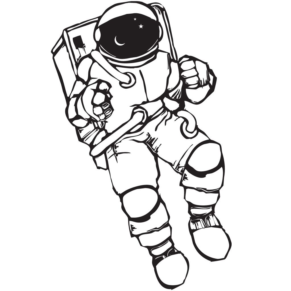 Astronaut drawing free.