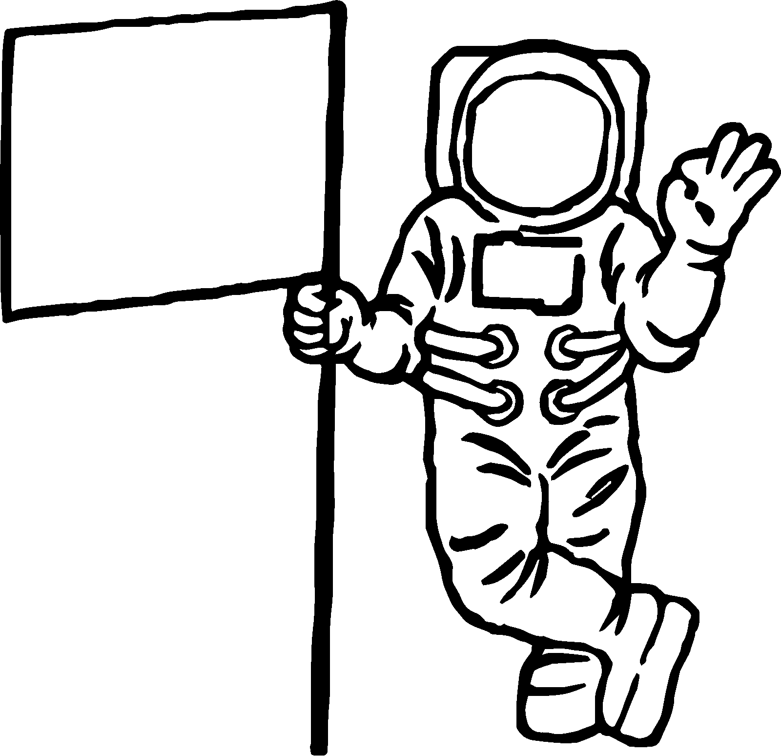 Astronaut clipart black. 