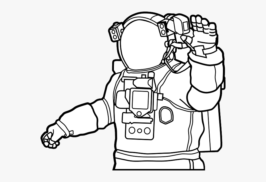 Astronaut drawing space.