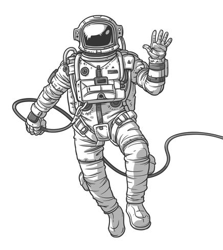 Vector illustration cosmonaut.
