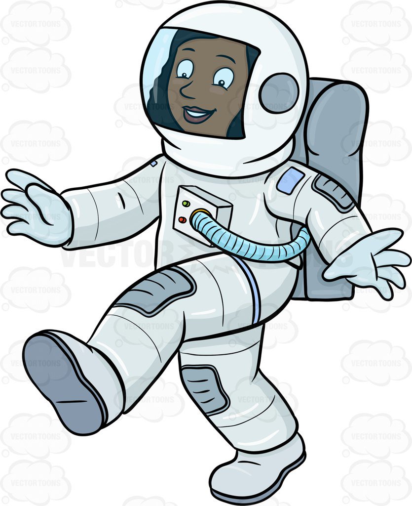 Spacesuit Clipart female astronaut
