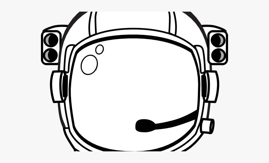 Drawn astronaut mask.