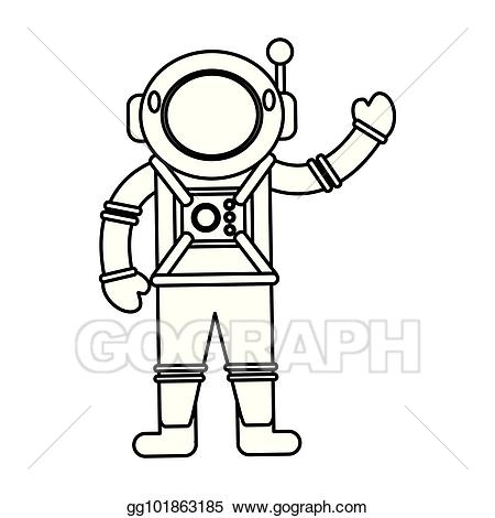 Vector illustration astronaut.