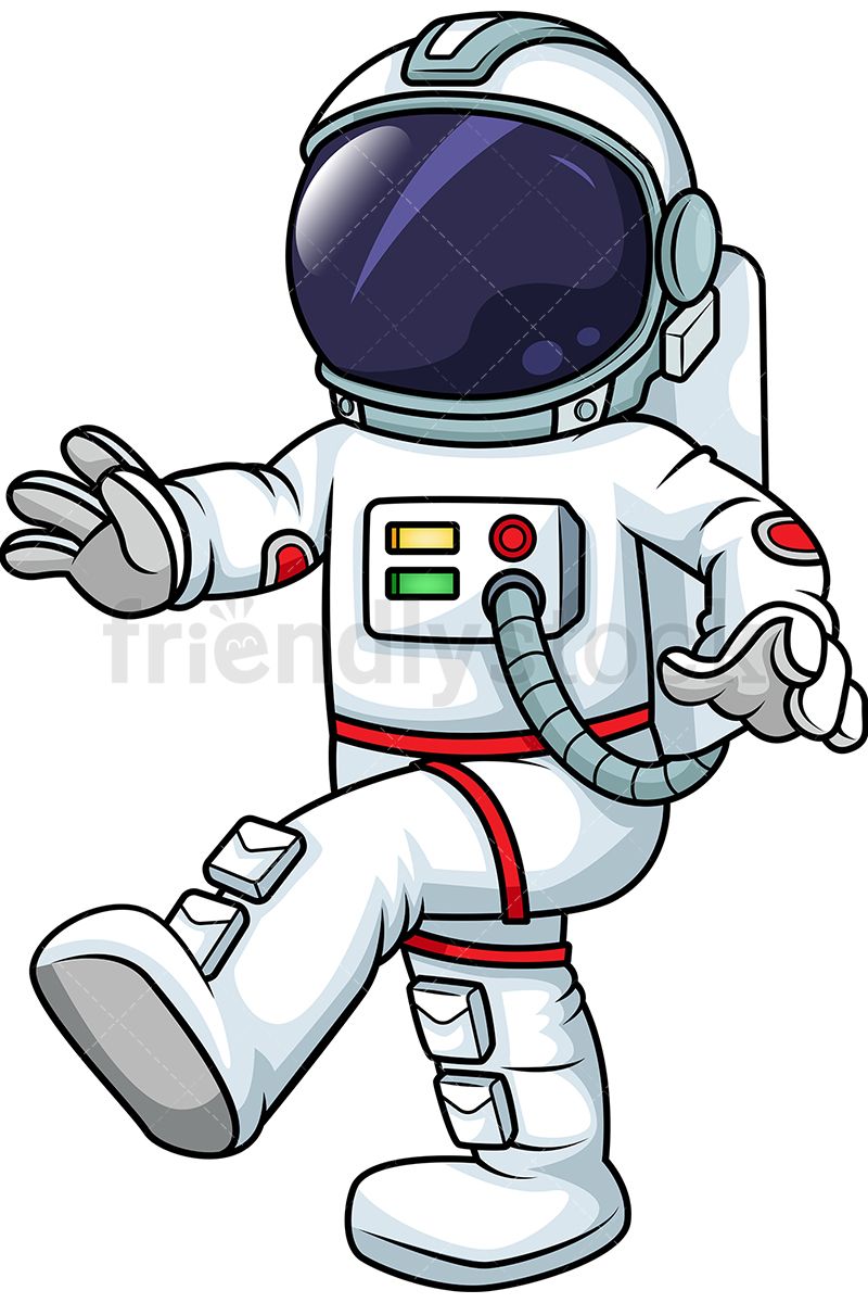 Male astronaut walking.
