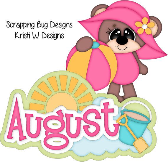 August cute clipart calendars images on school