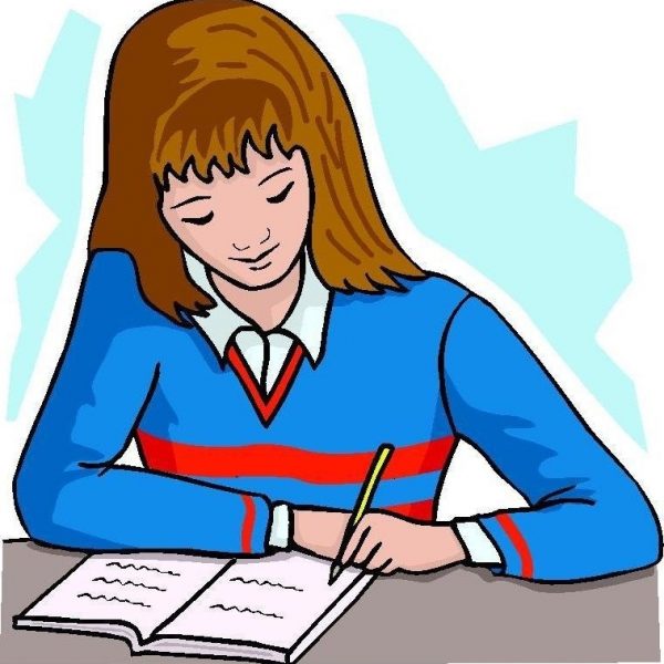 Clipart Writing Female Author