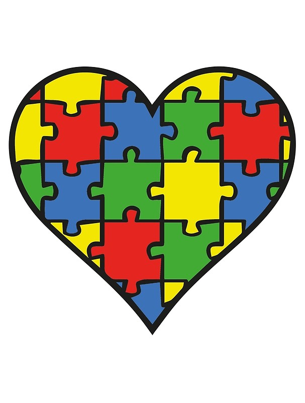 Autism awareness heart.