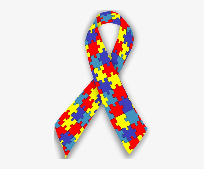 Autism awareness ribbon.