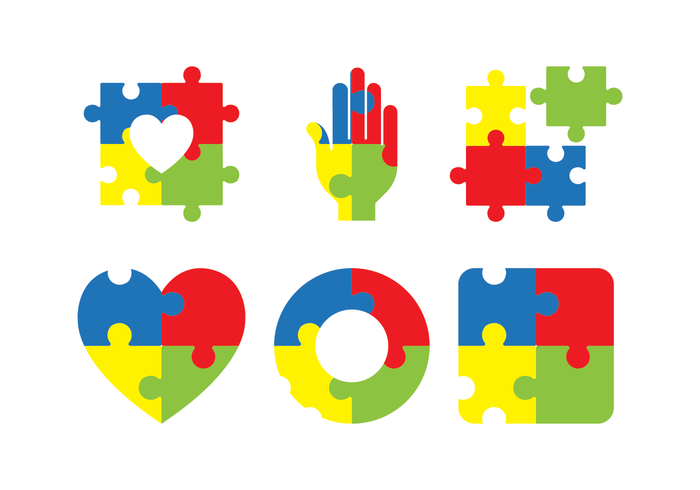Autism awareness icon.