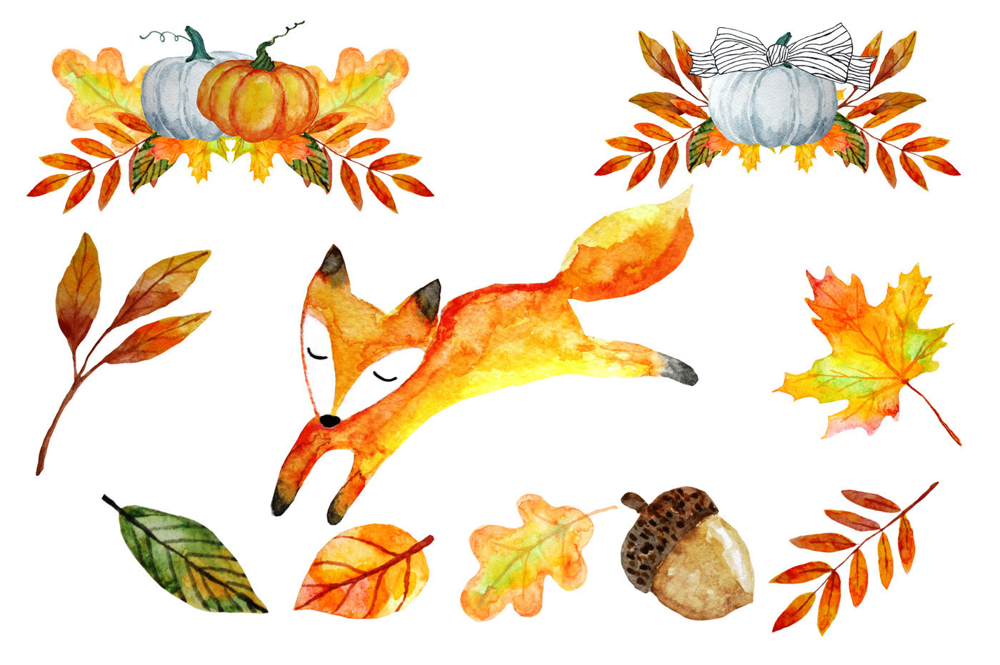 Autumn Clipart Watercolor By Annakristal