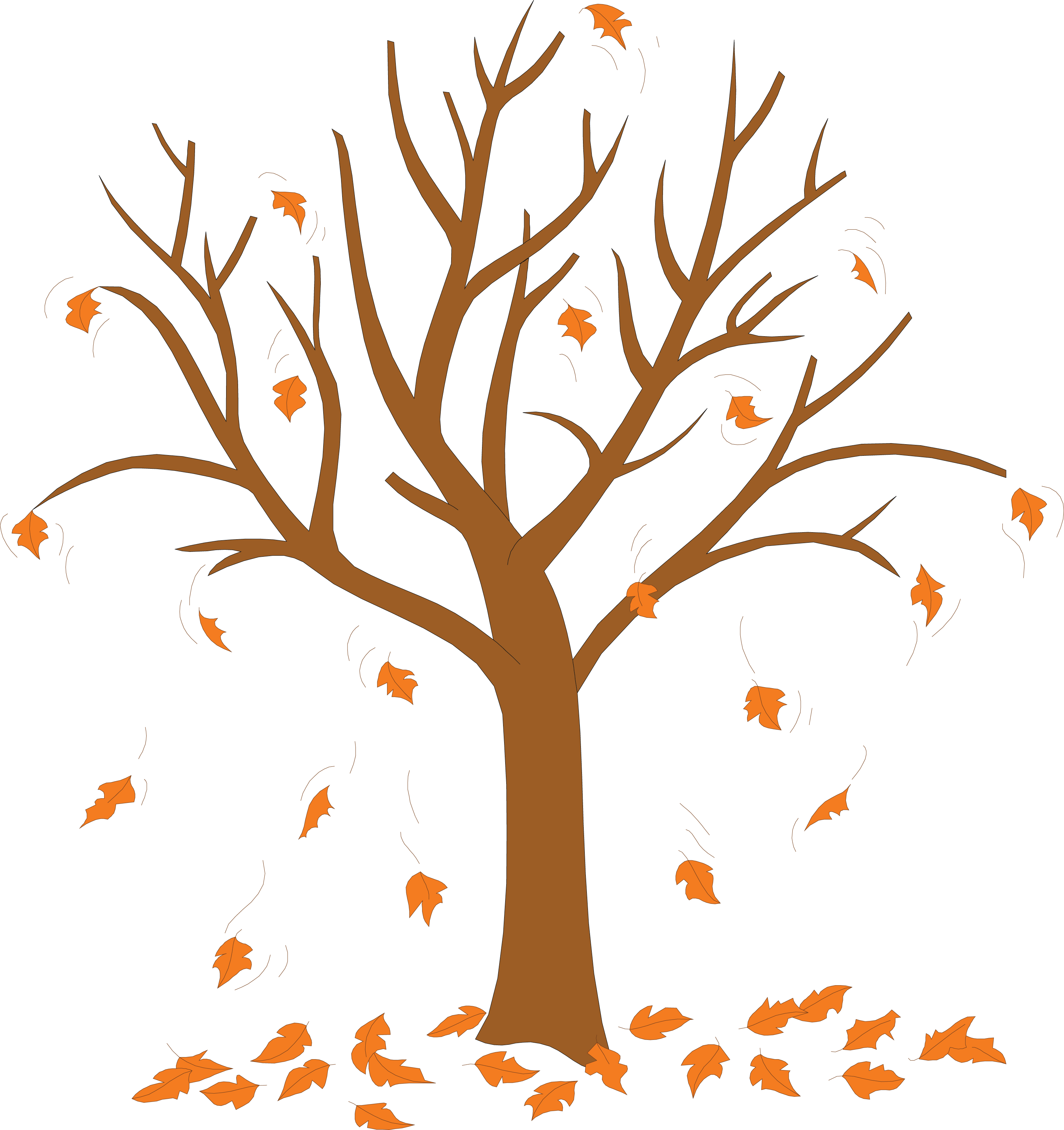 autumn leaves clipart tree