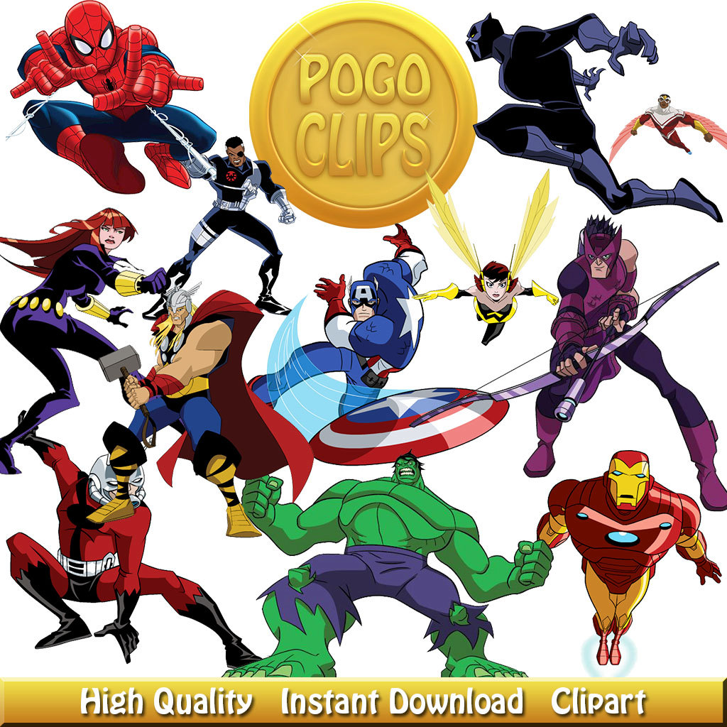 Avengers clipart characters.