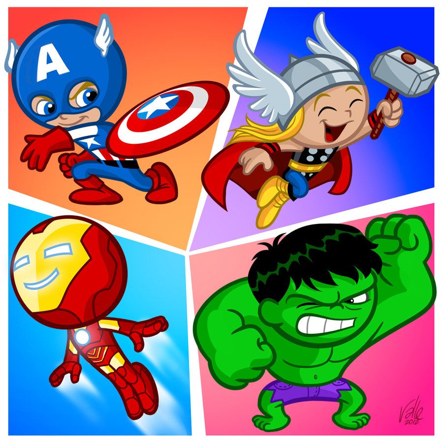 Cute Avengers Cartoon Wallpaper