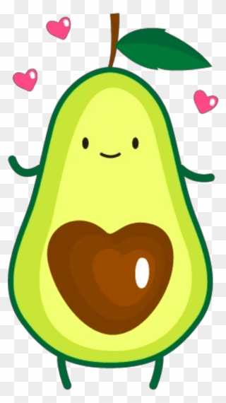 Avocado sticker cartoon.