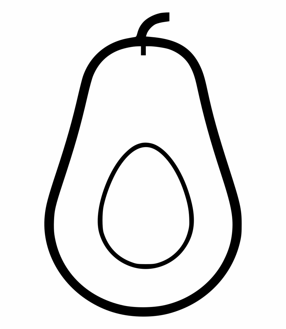 Avocado drawing easy.