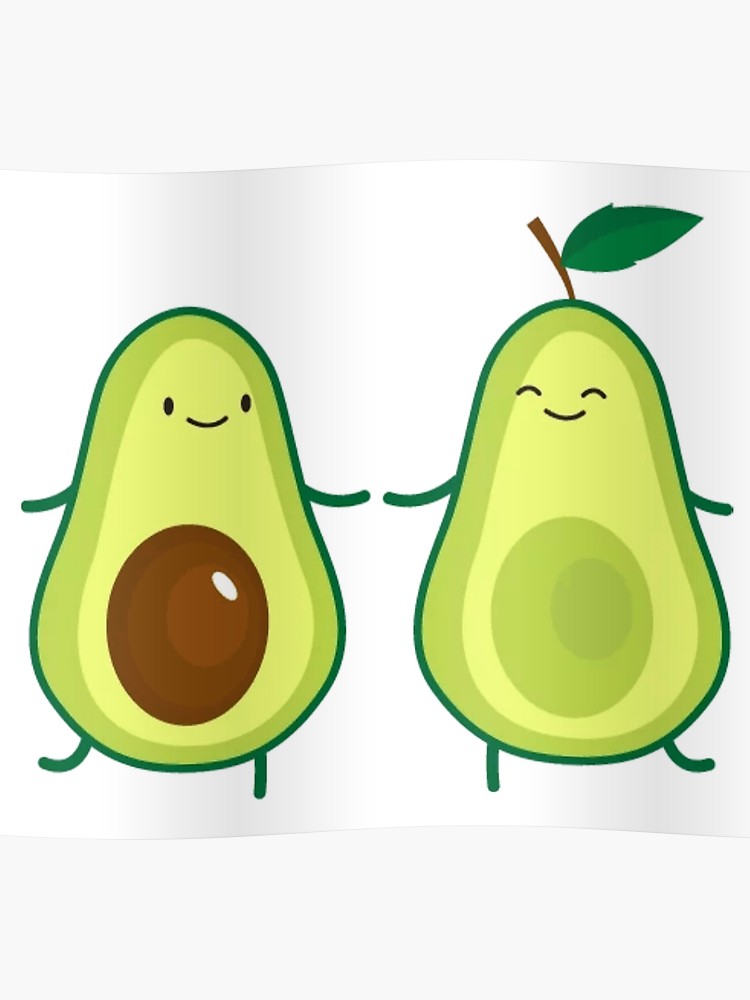 Cute avocados poster.