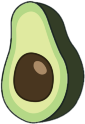 avocado clipart green