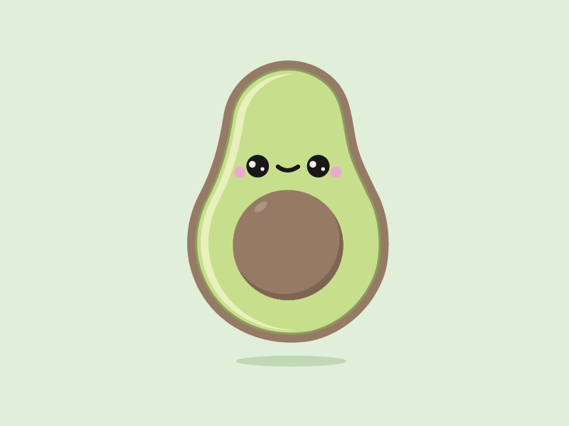 Happy avocado design.