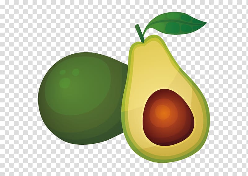Green avocado illustration.