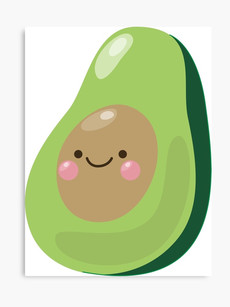 Kawaii avocado canvas.