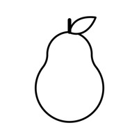 Icon Icons Fruit Fruits Outline Outlines Drawing Drawings