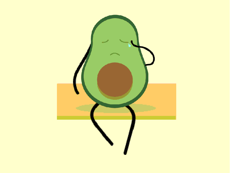 Sad avocado heart_arty.