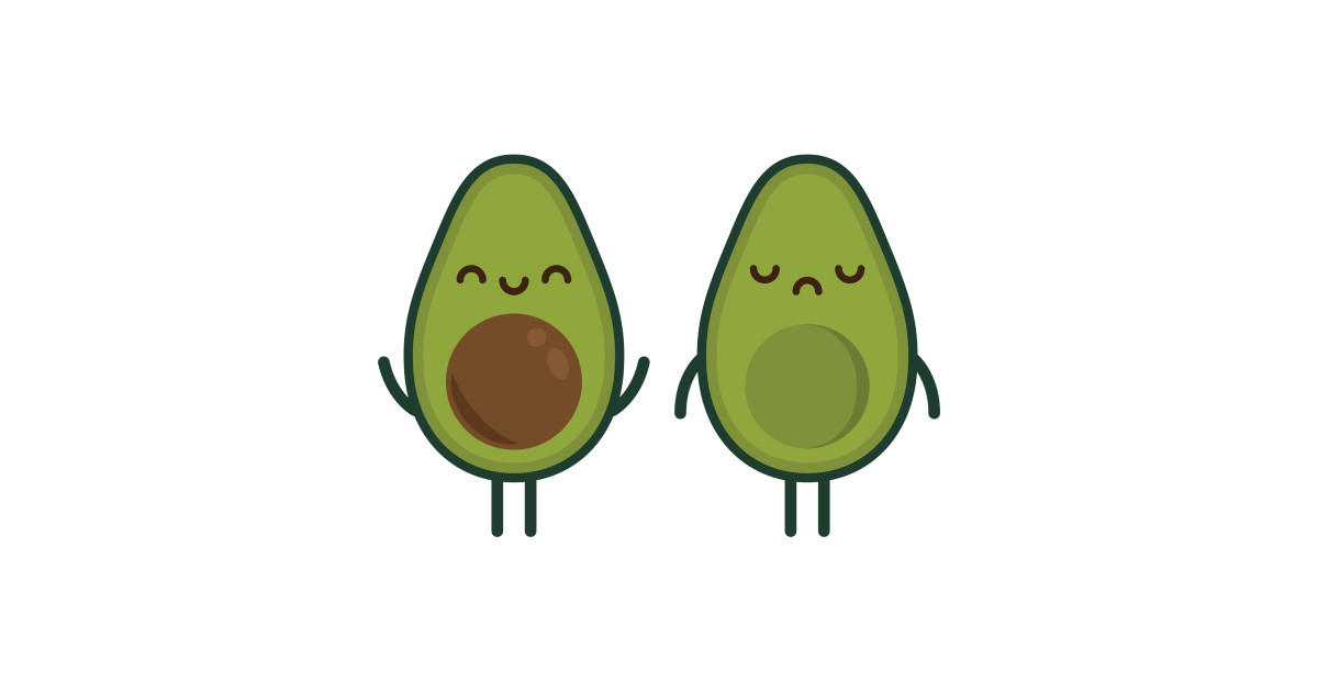 avocado clipart sad
