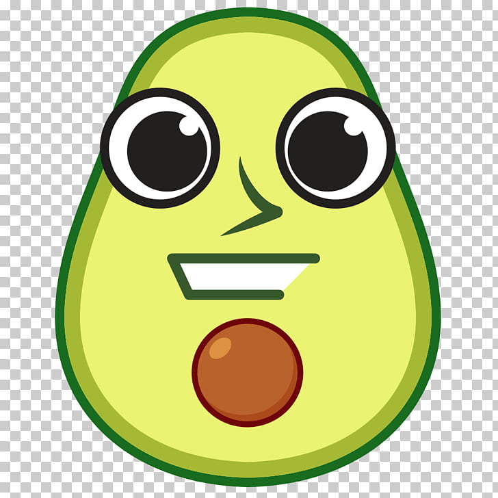avocado clipart smiley face