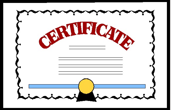 Certificate clipart award.