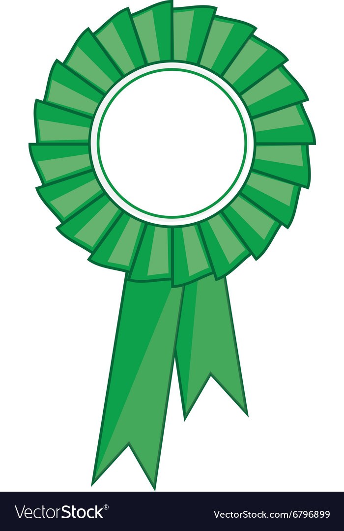 Award ribbon clipart green