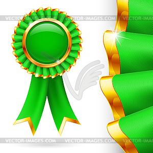 Green award ribbon.
