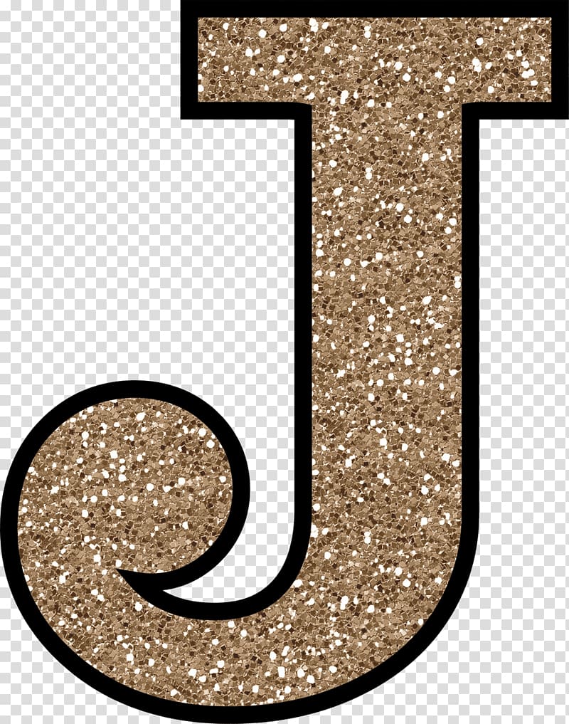J logo, Letter J Glitter Alphabet, J transparent background