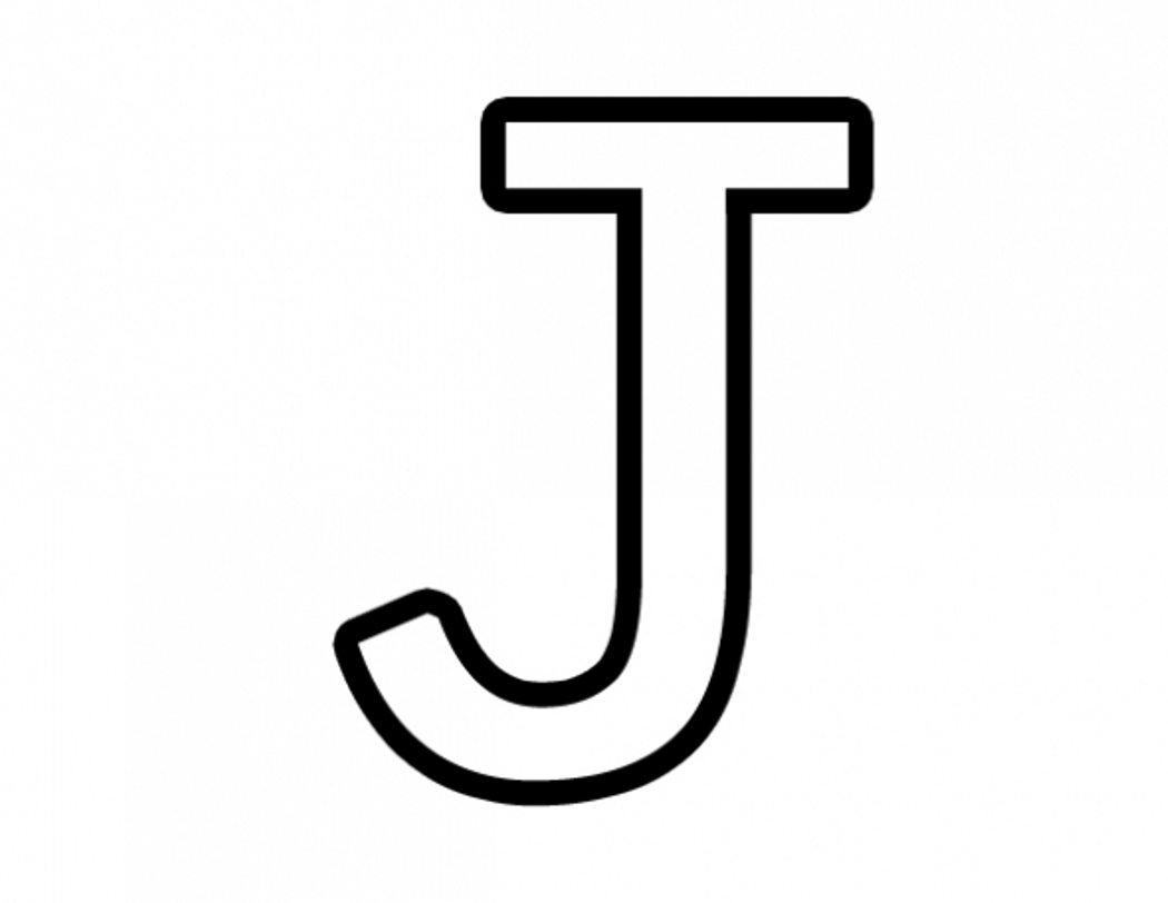 b clipart alphabet j